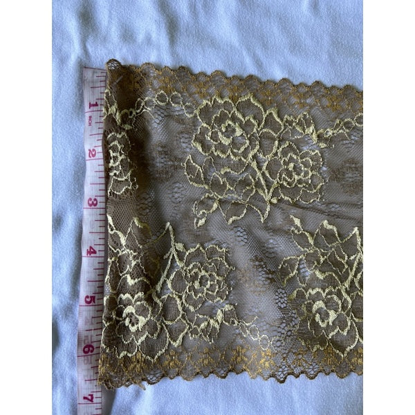 Premium Lace per yard fabric cloth tela raw 2” 3” 7” 9.5” inch