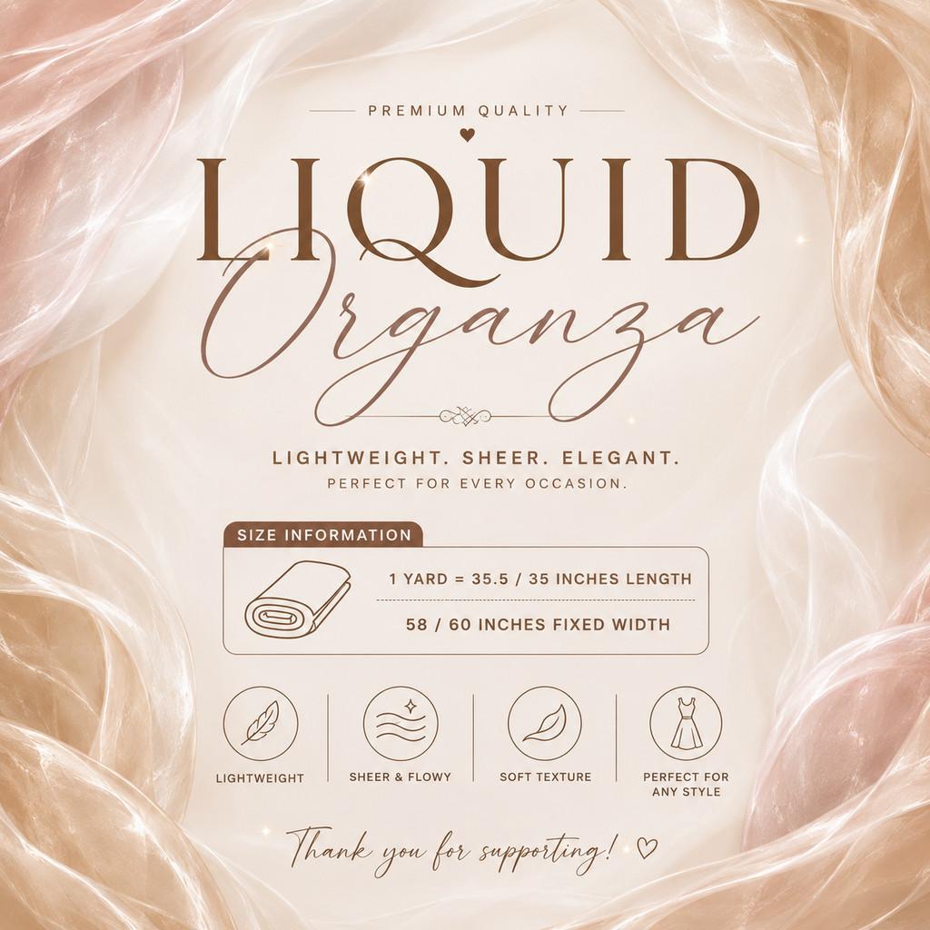 Liquid Organza [Elegant & Light Weight Fabric] starts at 1 Yard | Continuous Cut
