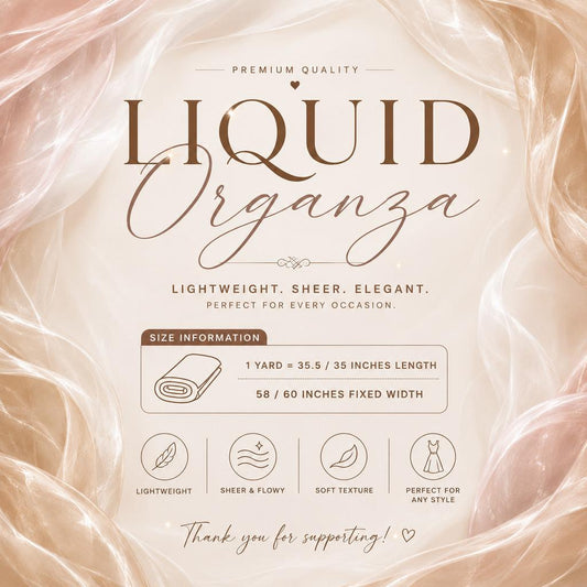 Liquid Organza [Elegant & Light Weight Fabric] starts at 1 Yard | Continuous Cut