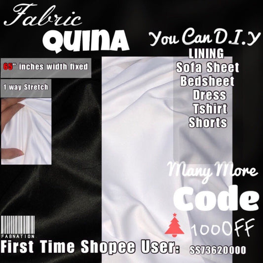 Qiana or Quina fabric per yard 65” inches [FIXED] width - for full sublimation and gown