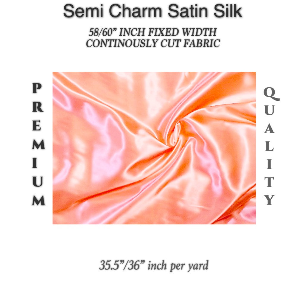 PREMIUM PER YARD SEMI-CHARMEUSE & PREMIUM SOFT SILK SATIN (EXPORT QUALITY)  DIY/RAW fabric cloth