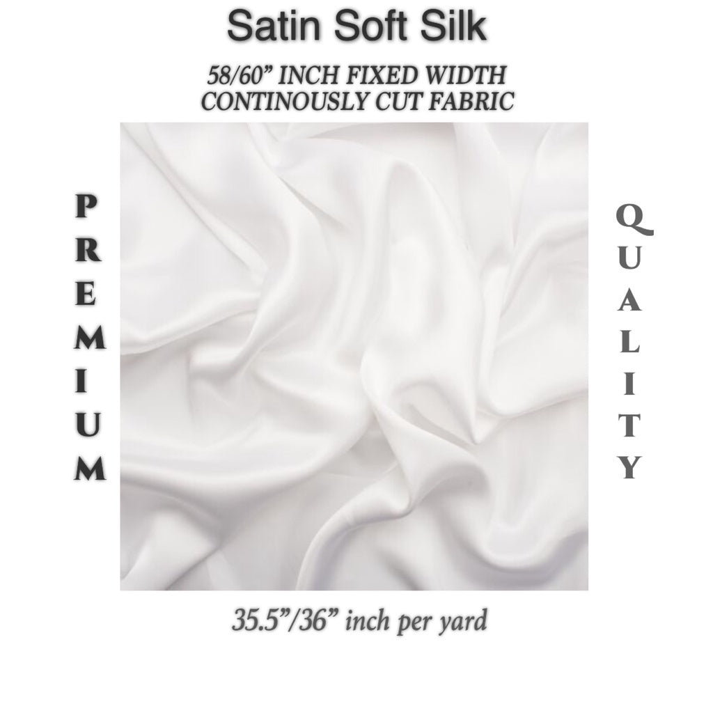 PREMIUM PER YARD SEMI-CHARMEUSE & PREMIUM SOFT SILK SATIN (EXPORT QUALITY)  DIY/RAW fabric cloth