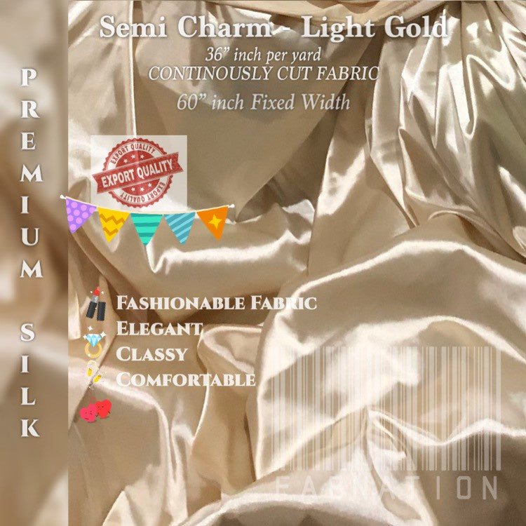 PREMIUM PER YARD SEMI-CHARMEUSE & PREMIUM SOFT SILK SATIN (EXPORT QUALITY)  DIY/RAW fabric cloth