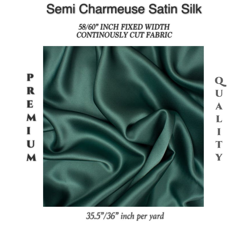 PREMIUM PER YARD SEMI-CHARMEUSE & PREMIUM SOFT SILK SATIN (EXPORT QUALITY)  DIY/RAW fabric cloth