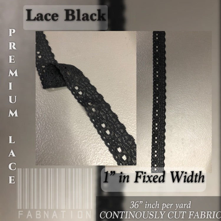 Premium Lace per yard fabric cloth tela raw 2” 3” 7” 9.5” inch