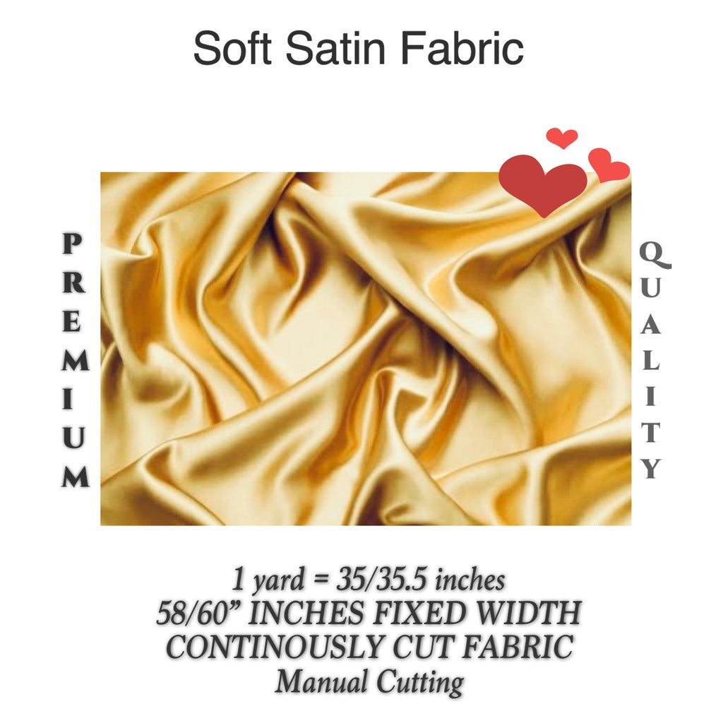 PREMIUM PER YARD SEMI-CHARMEUSE & PREMIUM SOFT SILK SATIN (EXPORT QUALITY)  DIY/RAW fabric cloth