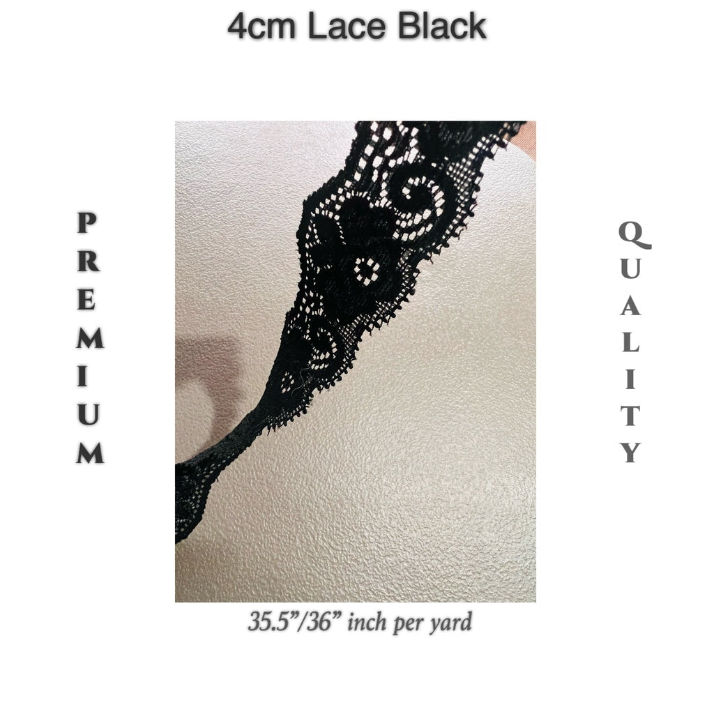 Premium Lace per yard fabric cloth tela raw 2” 3” 7” 9.5” inch