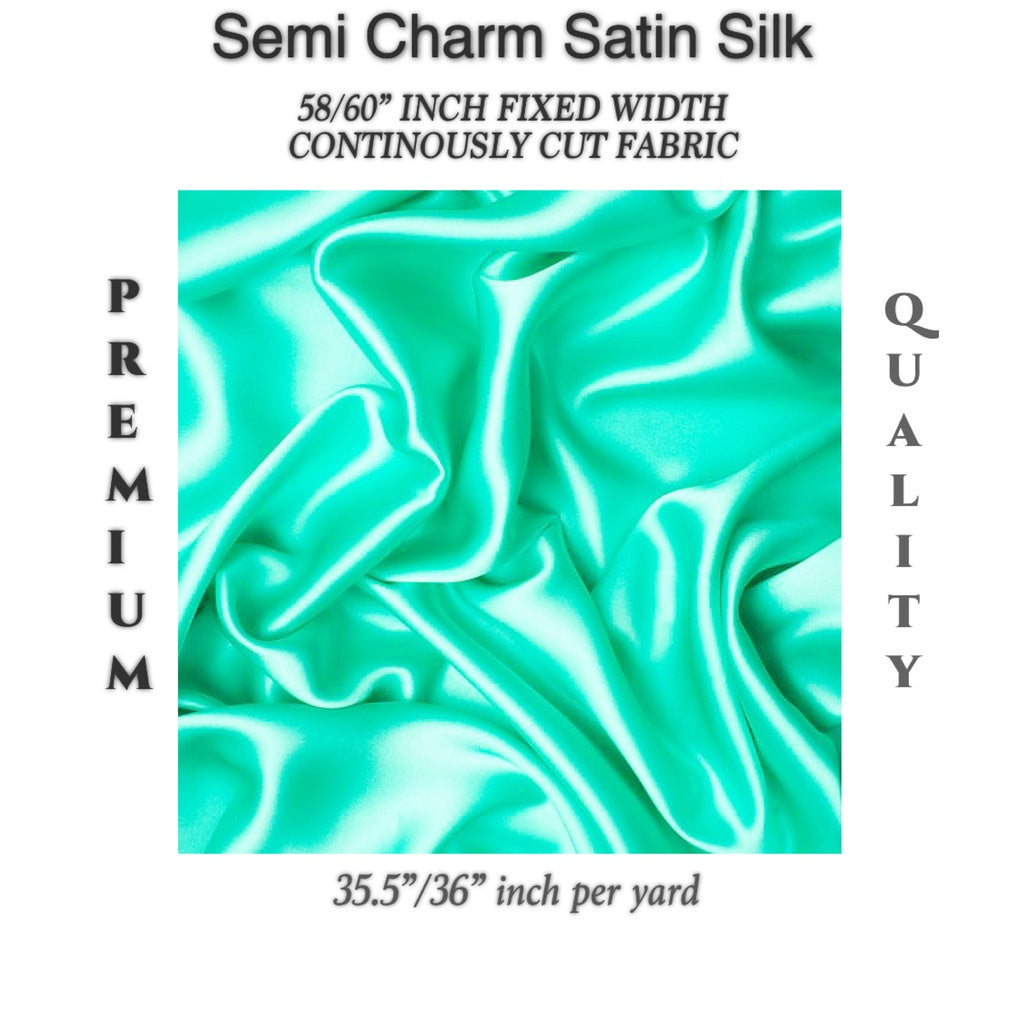 PREMIUM PER YARD SEMI-CHARMEUSE & PREMIUM SOFT SILK SATIN (EXPORT QUALITY)  DIY/RAW fabric cloth