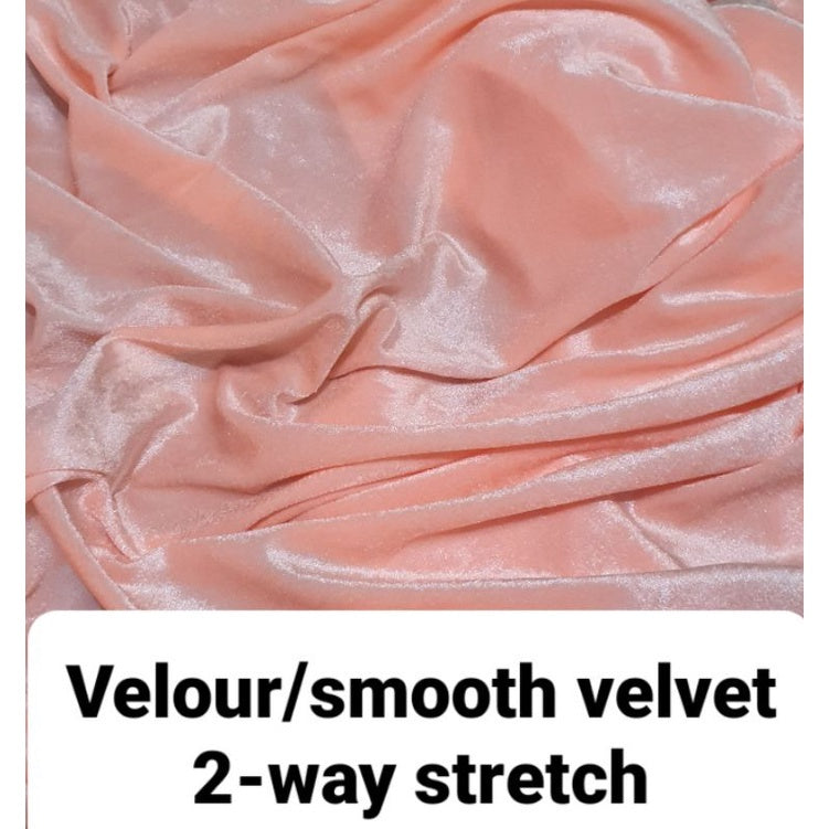 PREMIUM VELVET PER YARD  (CRUSHED STRETCHY VELVET AND VELOUR/SMOOTH ONE-WAY STRETCH VELVET)