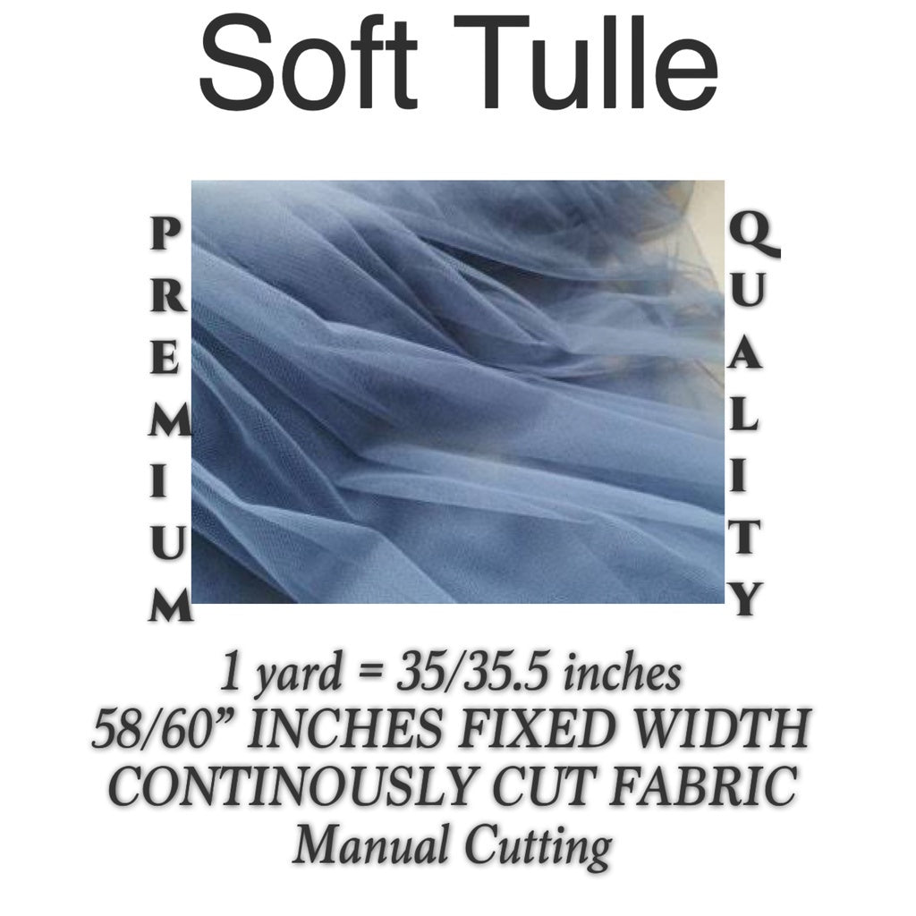 PREMIUM SOFT SILK TULLE Per Yard Fixed 60" Width WHOLESALE AVAILABLE / FABNATION TEXTILE
