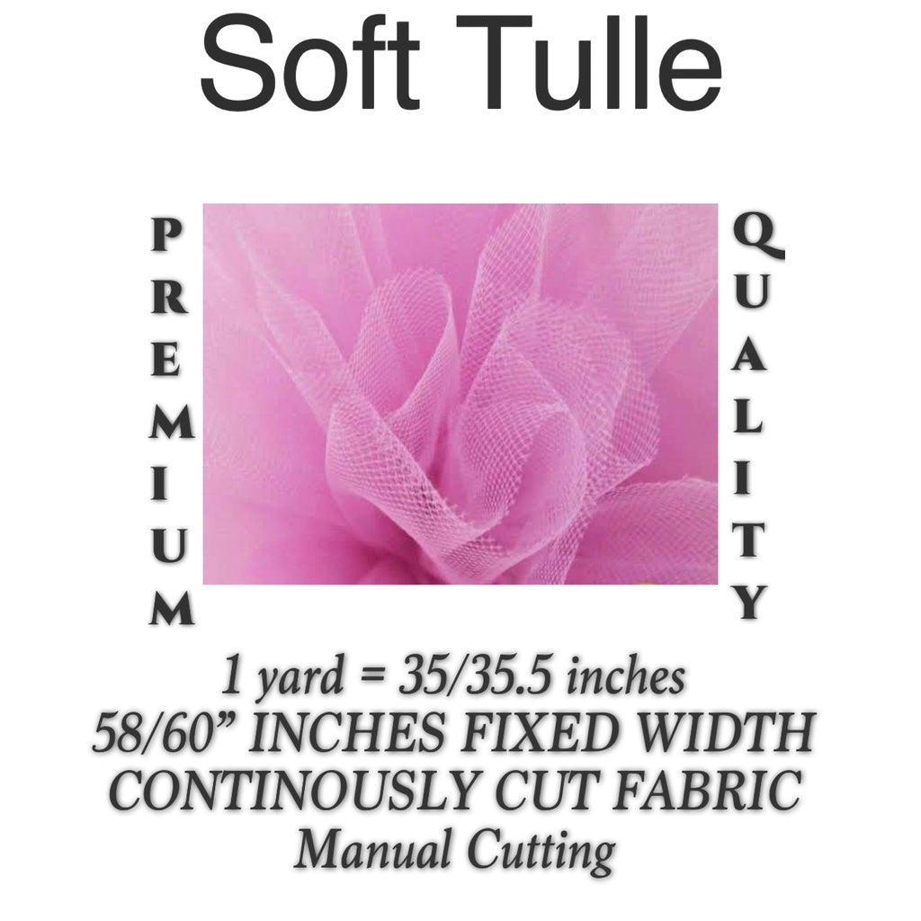 PREMIUM SOFT SILK TULLE Per Yard Fixed 60" Width WHOLESALE AVAILABLE / FABNATION TEXTILE