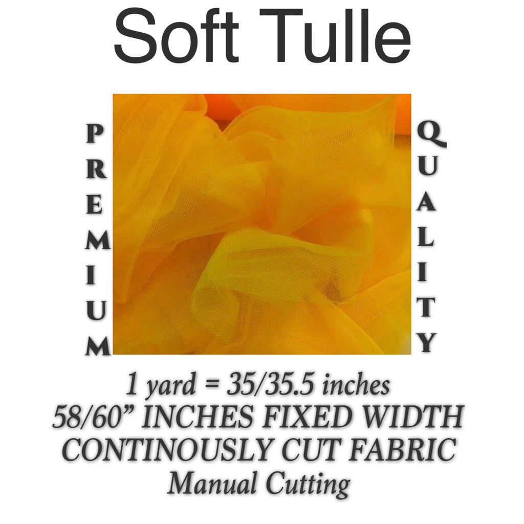 PREMIUM SOFT SILK TULLE Per Yard Fixed 60" Width WHOLESALE AVAILABLE / FABNATION TEXTILE