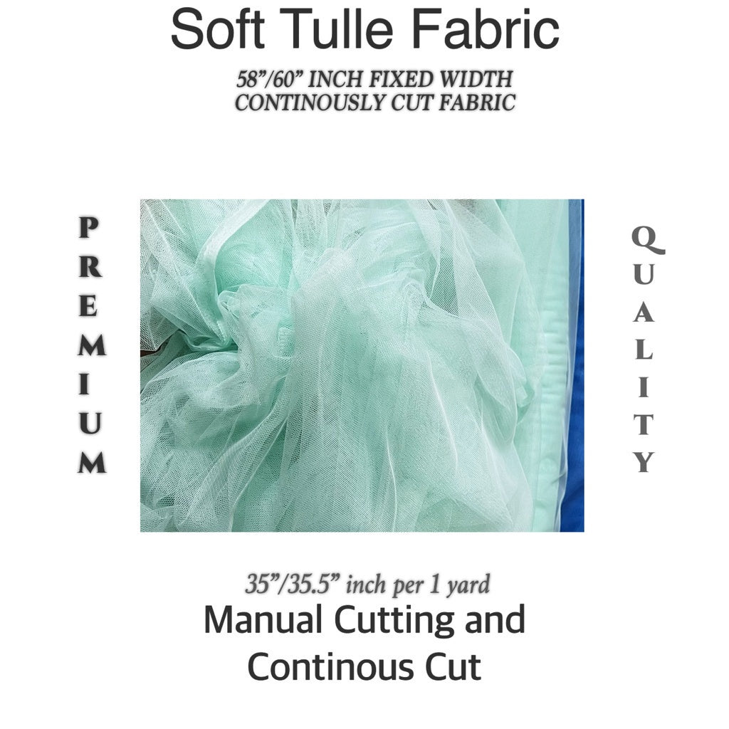 PREMIUM SOFT SILK TULLE Per Yard Fixed 60" Width WHOLESALE AVAILABLE / FABNATION TEXTILE