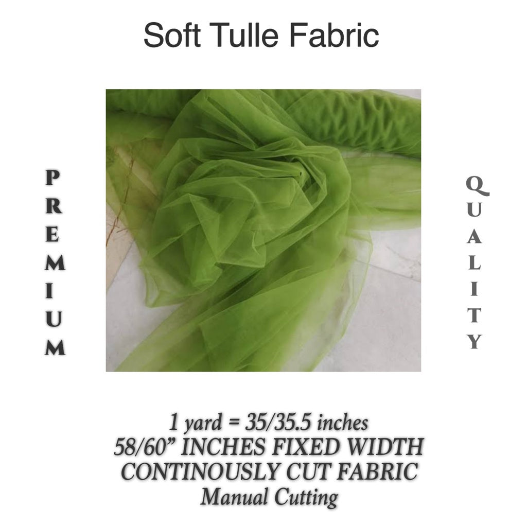 PREMIUM SOFT SILK TULLE Per Yard Fixed 60" Width WHOLESALE AVAILABLE / FABNATION TEXTILE