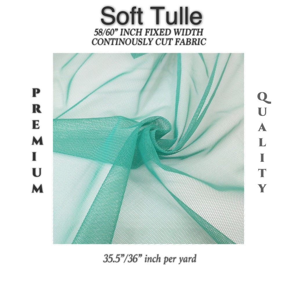 PREMIUM SOFT SILK TULLE Per Yard Fixed 60" Width WHOLESALE AVAILABLE / FABNATION TEXTILE
