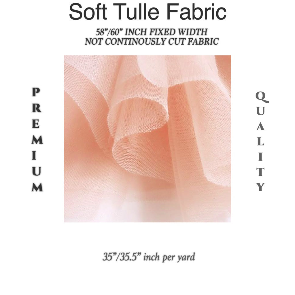 PREMIUM SOFT SILK TULLE Per Yard Fixed 60" Width WHOLESALE AVAILABLE / FABNATION TEXTILE