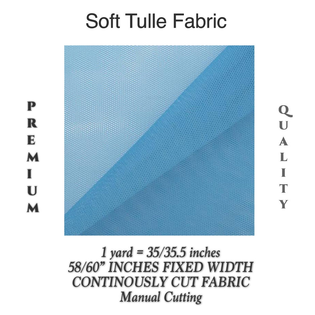 PREMIUM SOFT SILK TULLE Per Yard Fixed 60" Width WHOLESALE AVAILABLE / FABNATION TEXTILE
