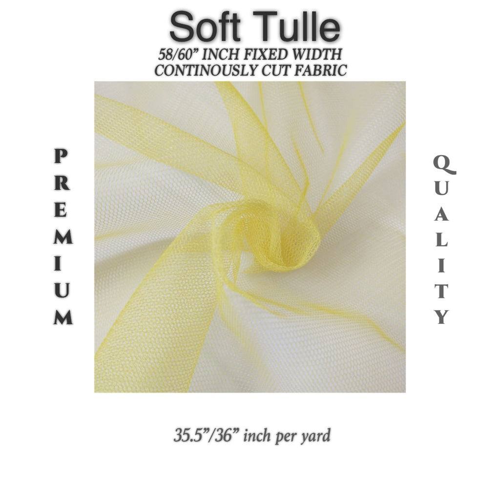 PREMIUM SOFT SILK TULLE Per Yard Fixed 60" Width WHOLESALE AVAILABLE / FABNATION TEXTILE