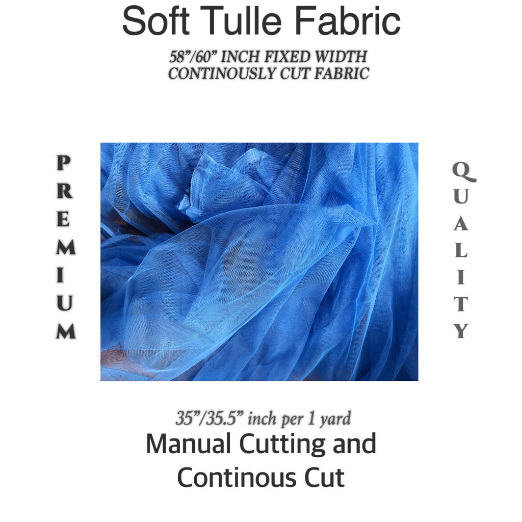 PREMIUM SOFT SILK TULLE Per Yard Fixed 60" Width WHOLESALE AVAILABLE / FABNATION TEXTILE
