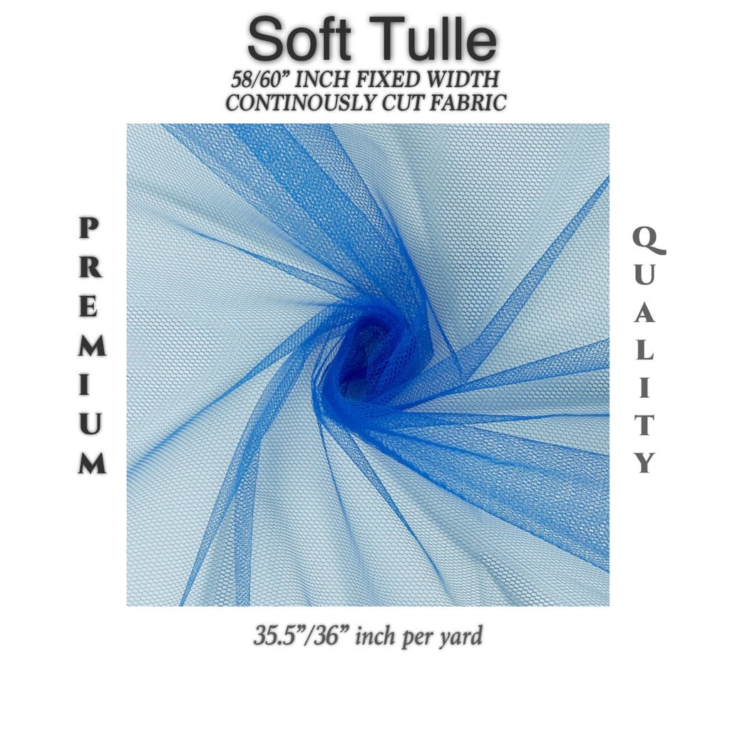 PREMIUM SOFT SILK TULLE Per Yard Fixed 60" Width WHOLESALE AVAILABLE / FABNATION TEXTILE