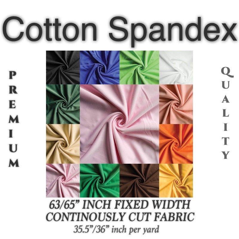 [PREMIUM] Cotton Spandex Fabric Per Yard Tela Cloth Stretchy [Updated] - COLORS