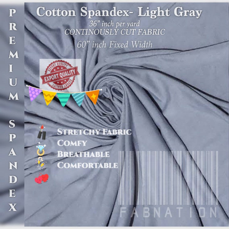 [PREMIUM] Cotton Spandex Fabric Per Yard Tela Cloth Stretchy [Updated] - COLORS