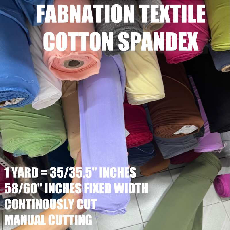 [PREMIUM] Cotton Spandex Fabric Per Yard Tela Cloth Stretchy [Updated] - COLORS