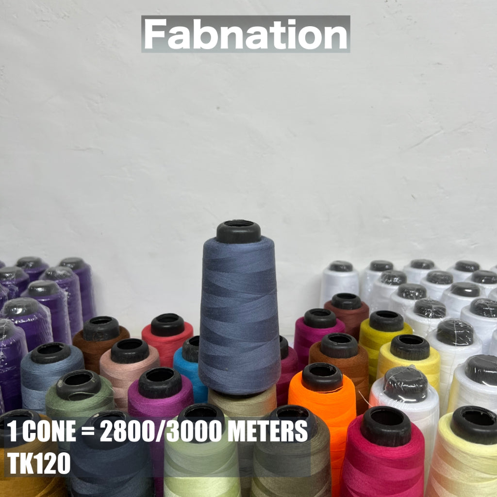 TK120 SINULID / Sewing COTTON THREAD 3000 METERS per cone