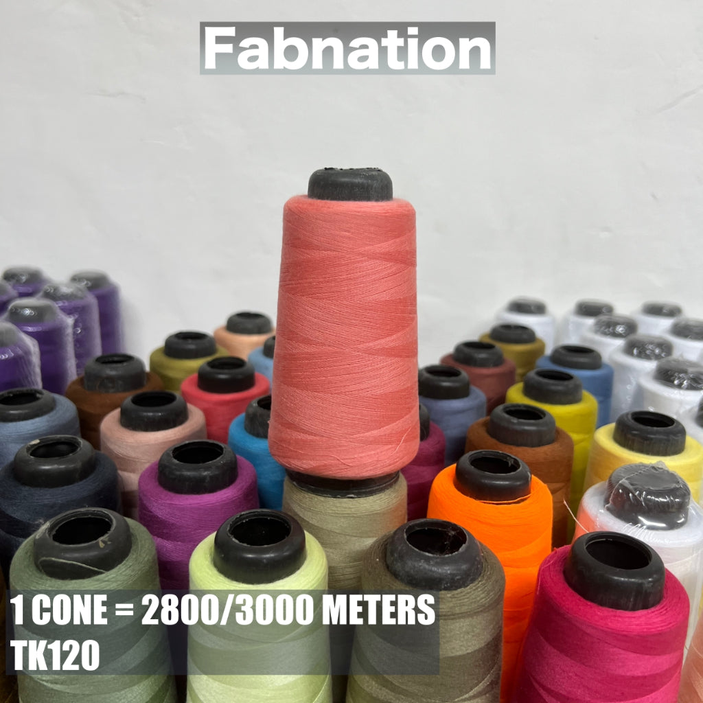 TK120 SINULID / Sewing COTTON THREAD 3000 METERS per cone
