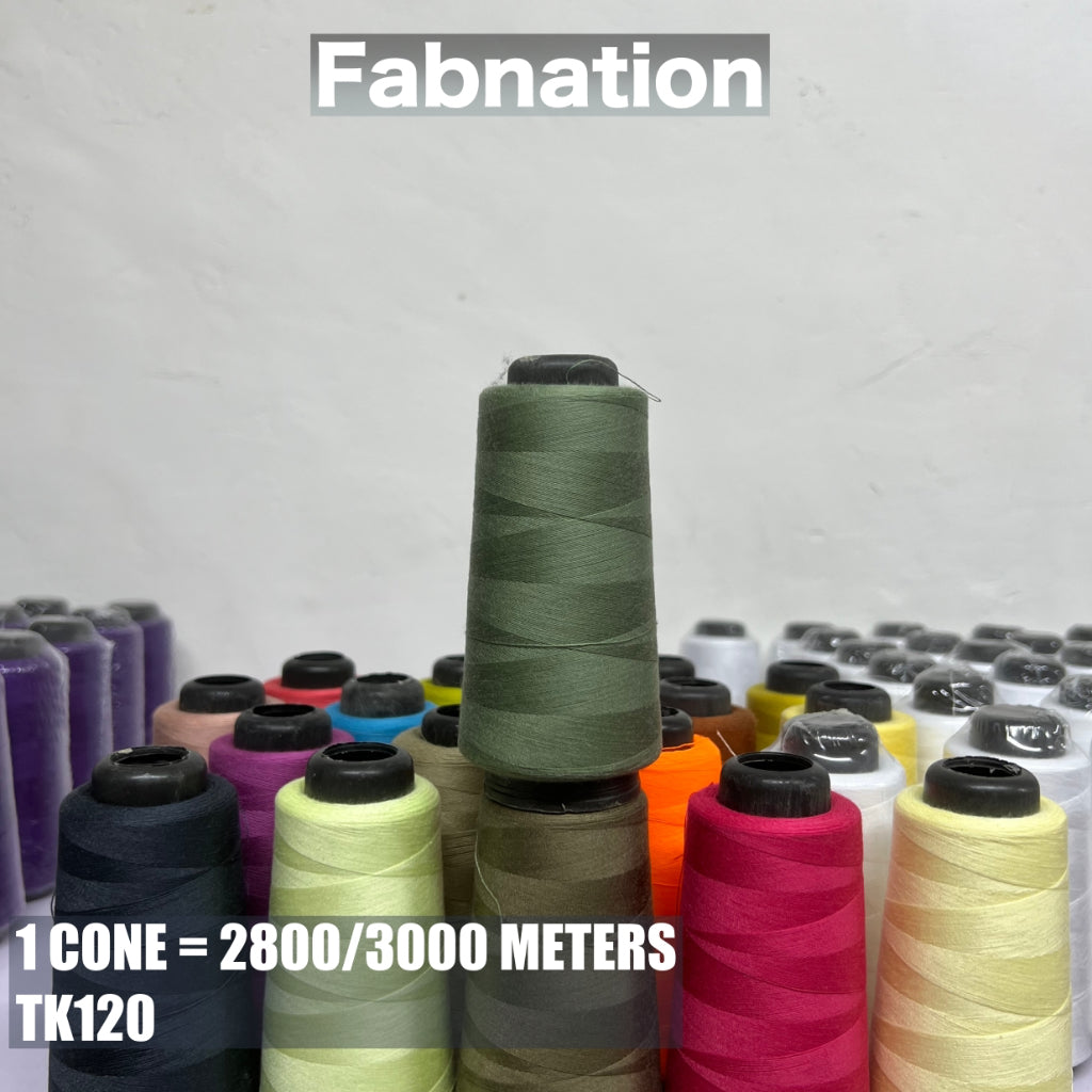 TK120 SINULID / Sewing COTTON THREAD 3000 METERS per cone