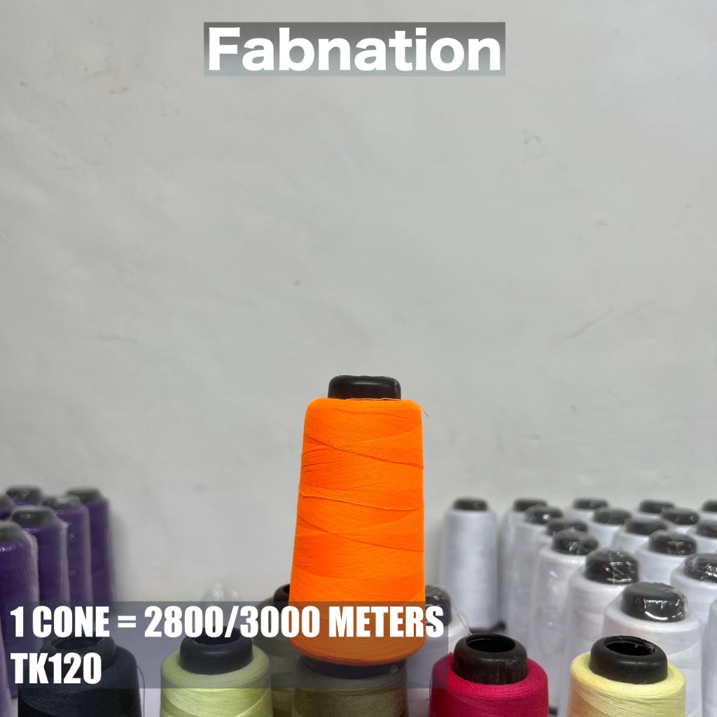 TK120 SINULID / Sewing COTTON THREAD 3000 METERS per cone