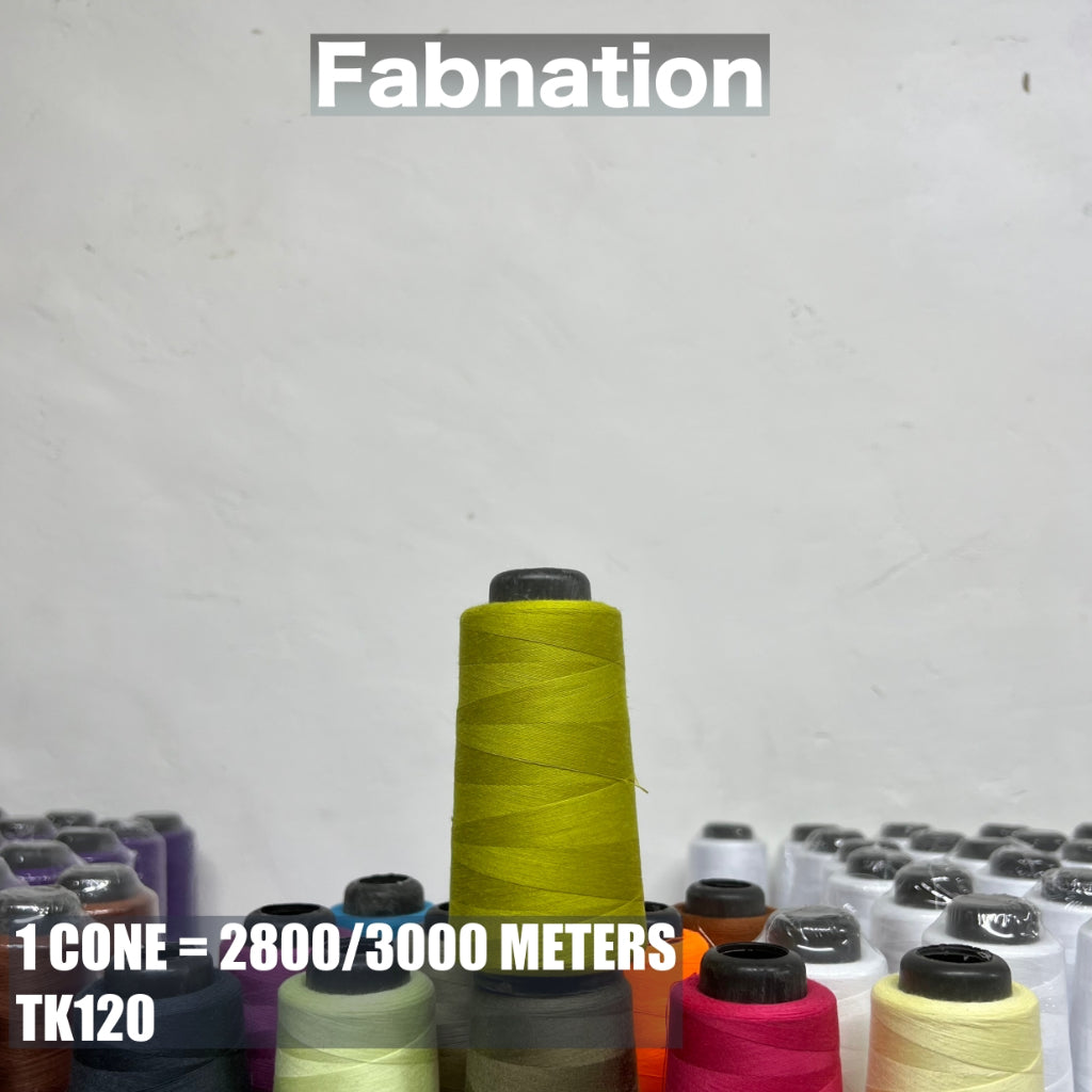 TK120 SINULID / Sewing COTTON THREAD 3000 METERS per cone
