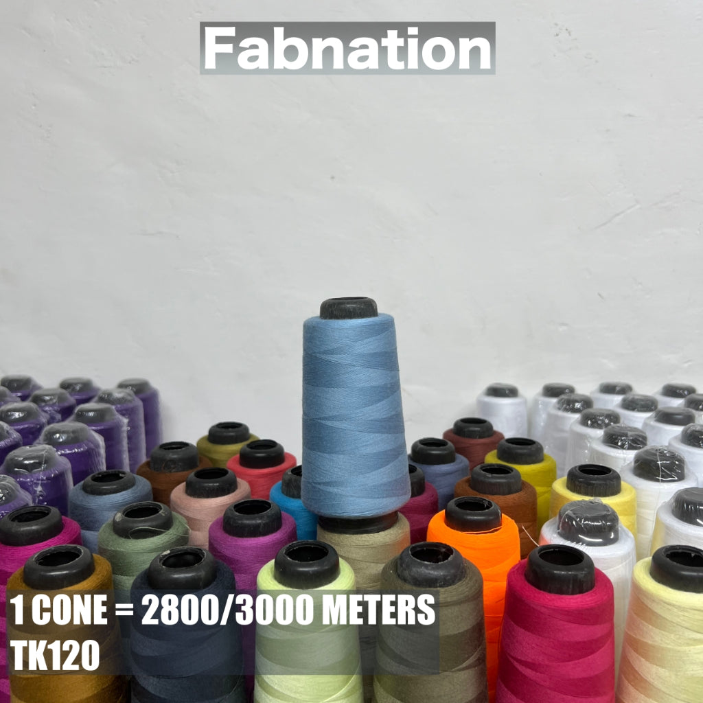 TK120 SINULID / Sewing COTTON THREAD 3000 METERS per cone
