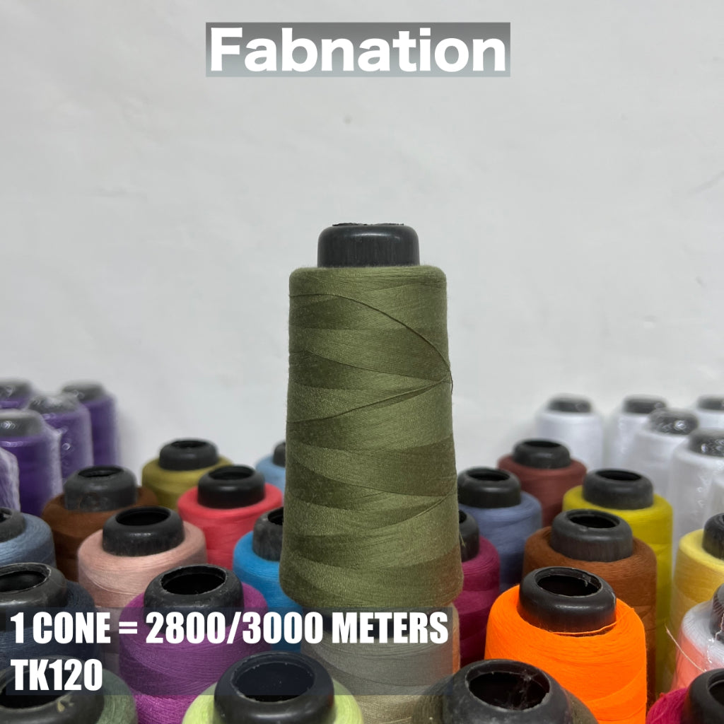 TK120 SINULID / Sewing COTTON THREAD 3000 METERS per cone