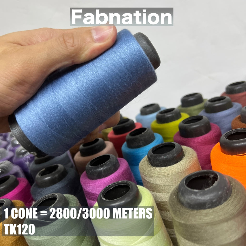 TK120 SINULID / Sewing COTTON THREAD 3000 METERS per cone
