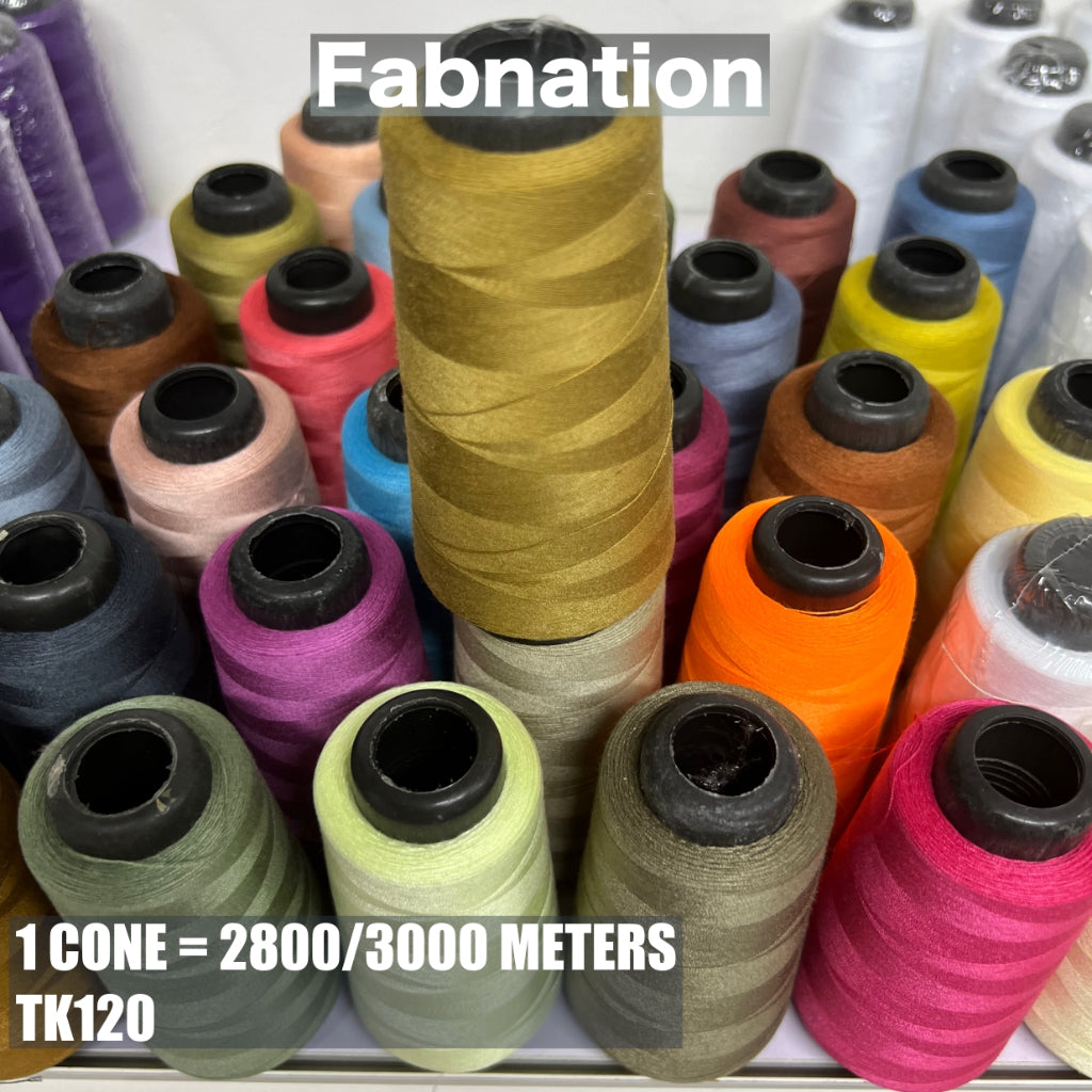 TK120 SINULID / Sewing COTTON THREAD 3000 METERS per cone