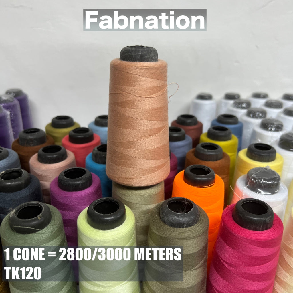 TK120 SINULID / Sewing COTTON THREAD 3000 METERS per cone