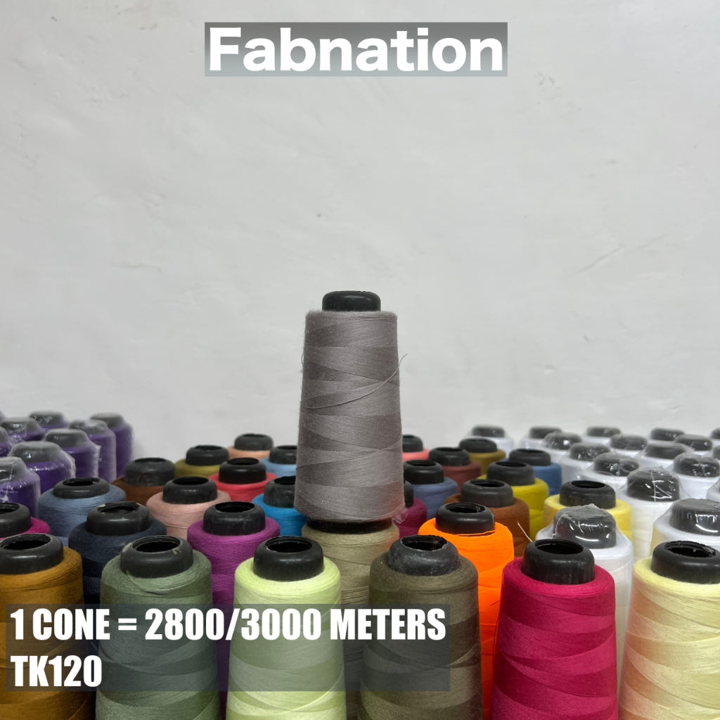 TK120 SINULID / Sewing COTTON THREAD 3000 METERS per cone