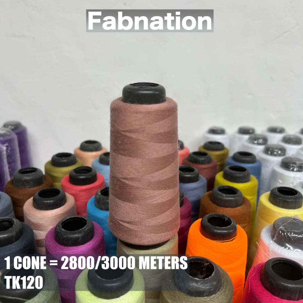 TK120 SINULID / Sewing COTTON THREAD 3000 METERS per cone