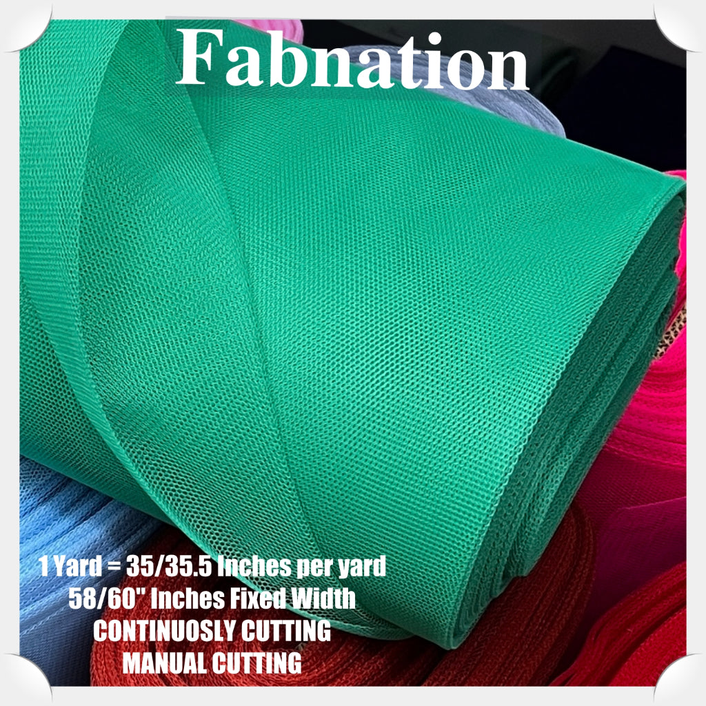 SUPER HARD TULLE PER YARD FABRIC 35/35.5 INCHES PER YARD 58/60 INCHES FIXED WIDTH / FABNATION