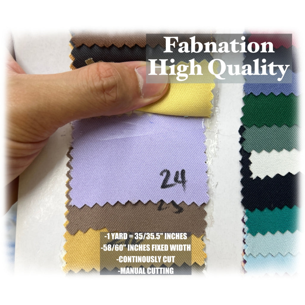 HQ Peach Twill Cotton Raw Tela, 35/35.5 Inches Length Per Yard, 58/60 Inch Fixed Width/Fab