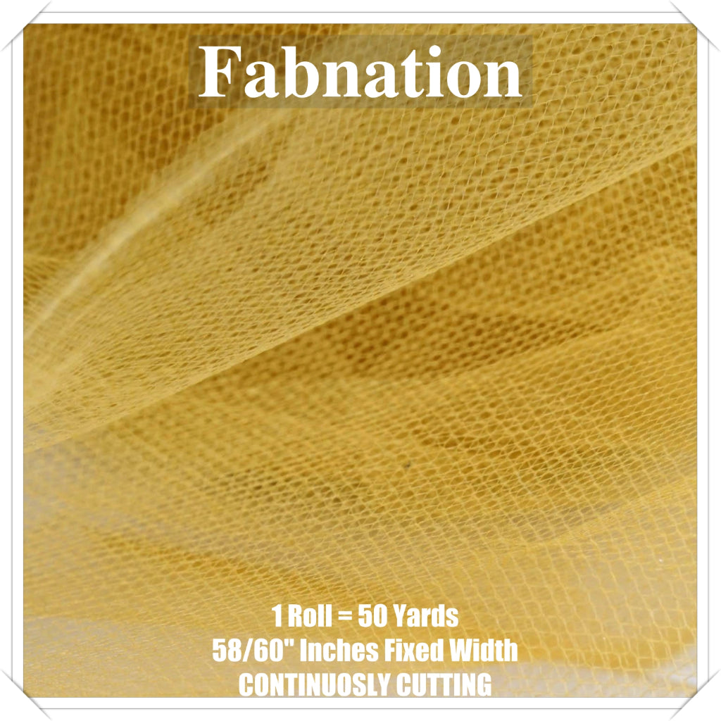 PREMIUM SOFT TULLE SILK PER ROLL = 50 YARDS /  FIXED 59/60" WIDTH / FABNATION TEXTILE