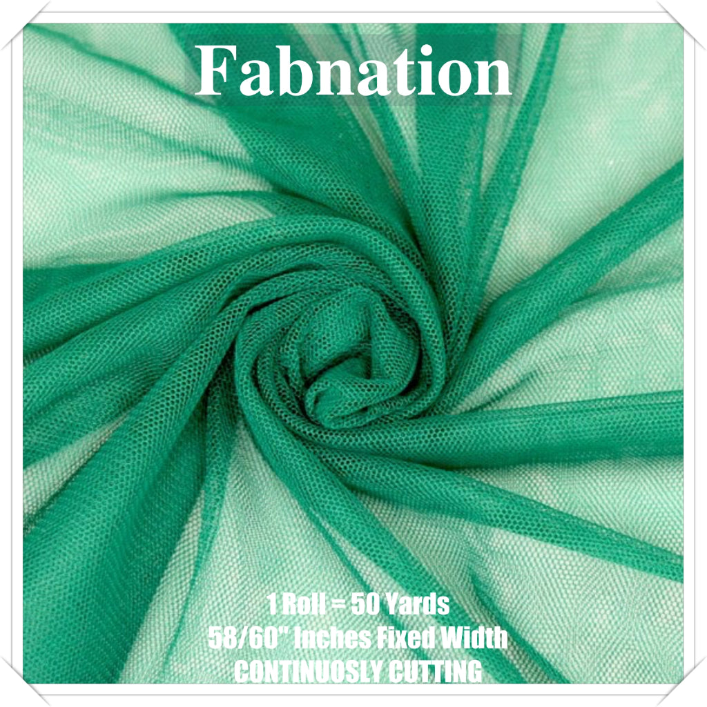 PREMIUM SOFT TULLE SILK PER ROLL = 50 YARDS /  FIXED 59/60" WIDTH / FABNATION TEXTILE