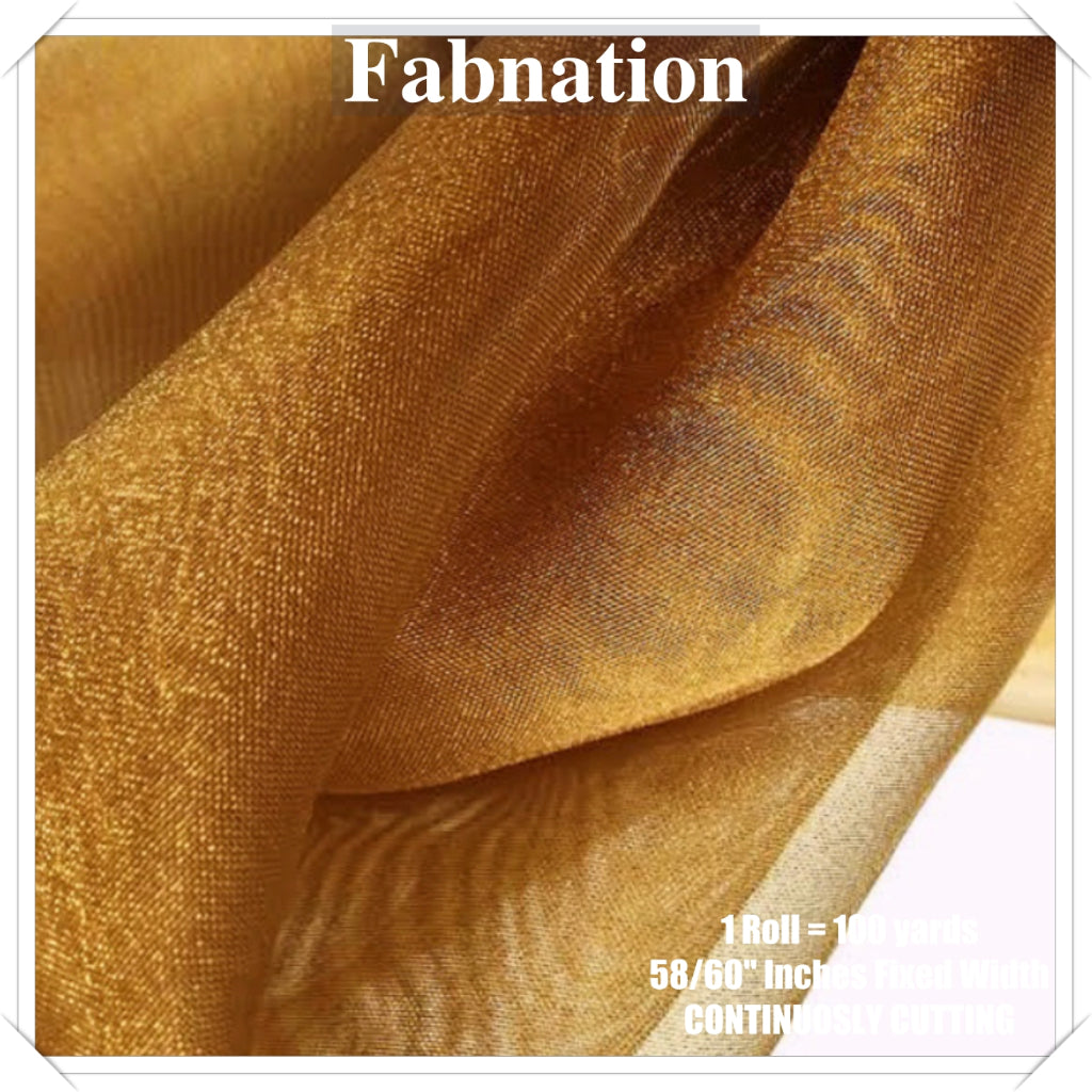 FROSTED ORGANZA PER ROLL = 100 YARDS FABRIC  58"/60" INCHES FIXED WIDTH / FABNATION