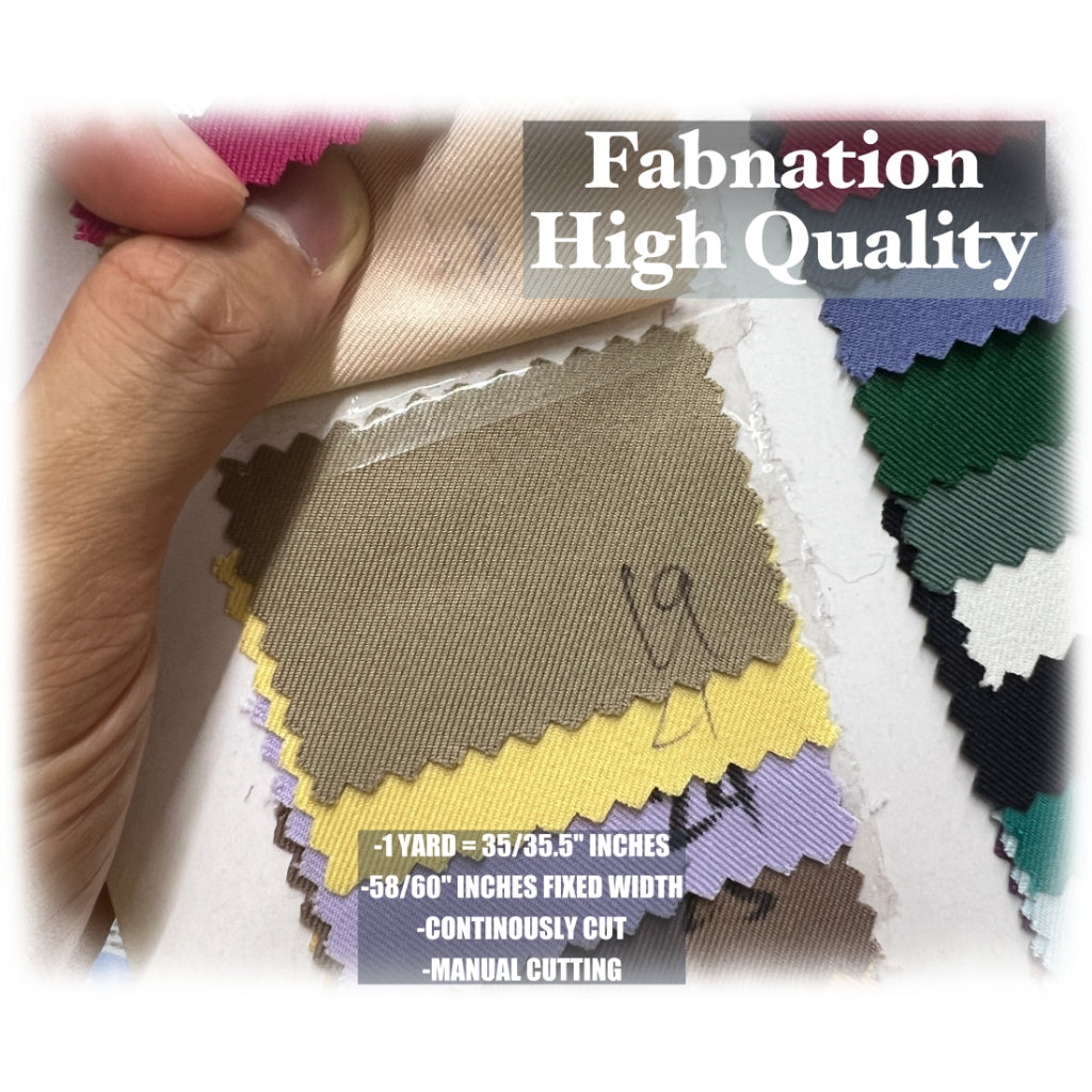 HQ Peach Twill Cotton Raw Tela, 35/35.5 Inches Length Per Yard, 58/60 Inch Fixed Width/Fab