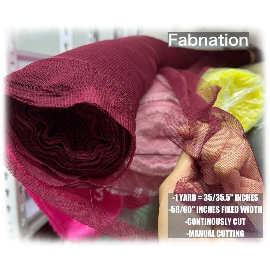 PREMIUM SOFT SILK TULLE Per Yard Fixed 60" Width WHOLESALE AVAILABLE / FABNATION TEXTILE