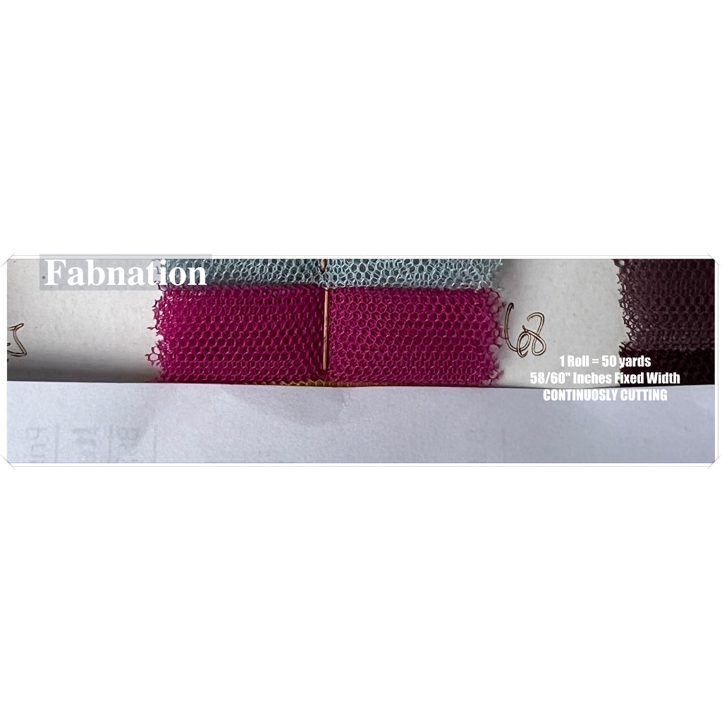 PREMIUM SOFT TULLE SILK PER ROLL = 50 YARDS /  FIXED 59/60" WIDTH / FABNATION TEXTILE