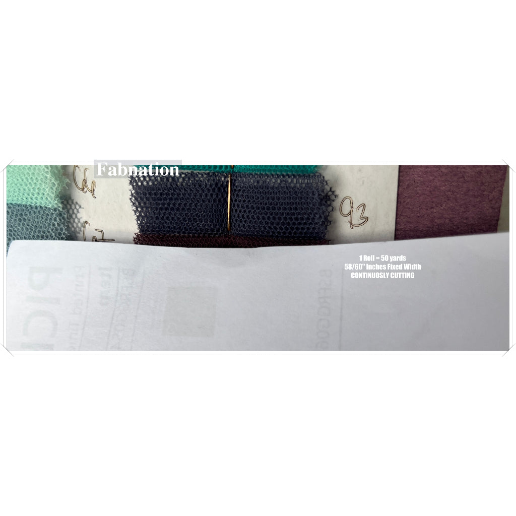 PREMIUM SOFT TULLE SILK PER ROLL = 50 YARDS /  FIXED 59/60" WIDTH / FABNATION TEXTILE