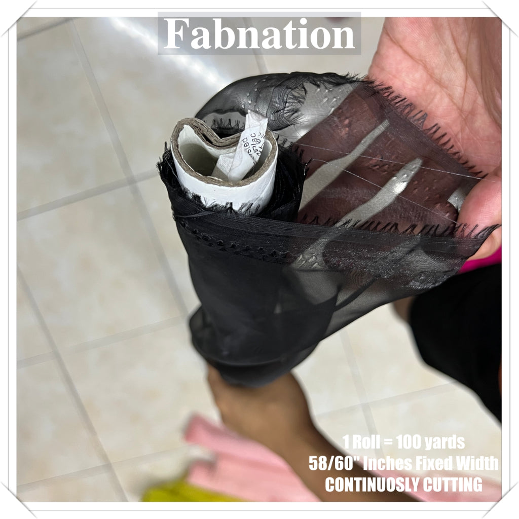 FROSTED ORGANZA PER ROLL = 100 YARDS FABRIC  58"/60" INCHES FIXED WIDTH / FABNATION