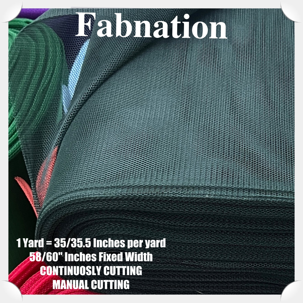 SUPER HARD TULLE PER YARD FABRIC 35/35.5 INCHES PER YARD 58/60 INCHES FIXED WIDTH / FABNATION